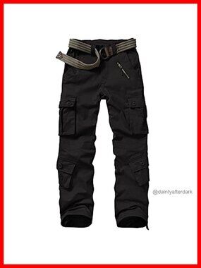 Women's Cargo Pants Cotton Blend Military Work Pants 8 Pockets